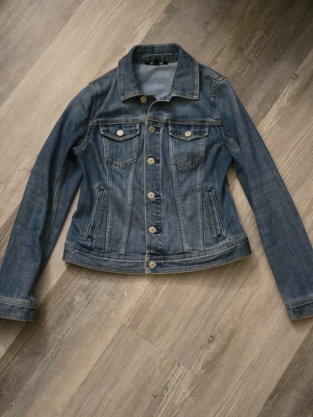 Talbots Classic Blue Denim Jacket with Button Front